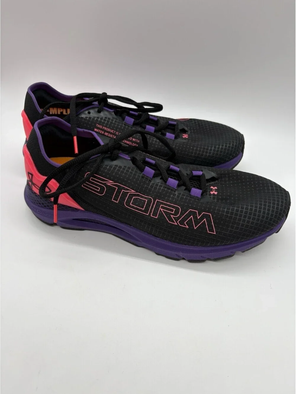 Under Armour Machina Storm Shoes Size 9 Mens Running Waterproof Sample Purple